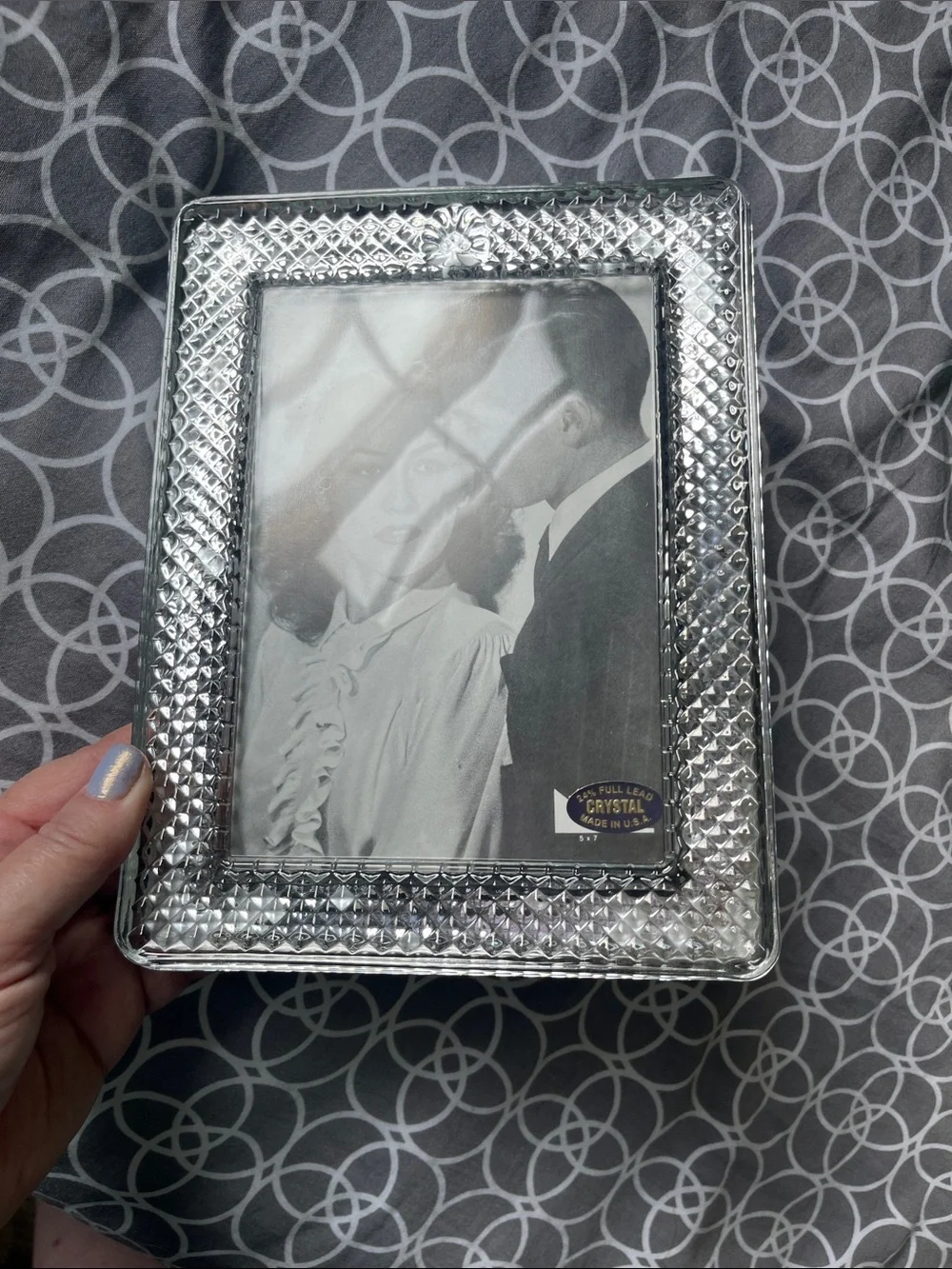 Crystal Textured Glass 5x7 Photo Frame